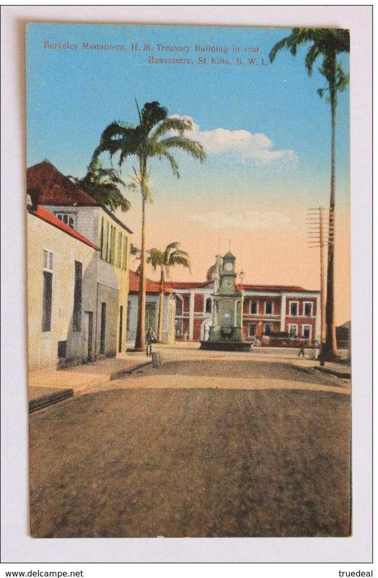 Berkeley Monument, H.M. Treasury Building, Basseterre, St. Kitts, British West Indies - San Cristóbal Y Nieves