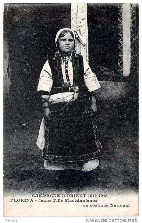 GRECE GREECE SALONIQUE FLORINA JEUNE FILLE MACEDONIENE - Griechenland