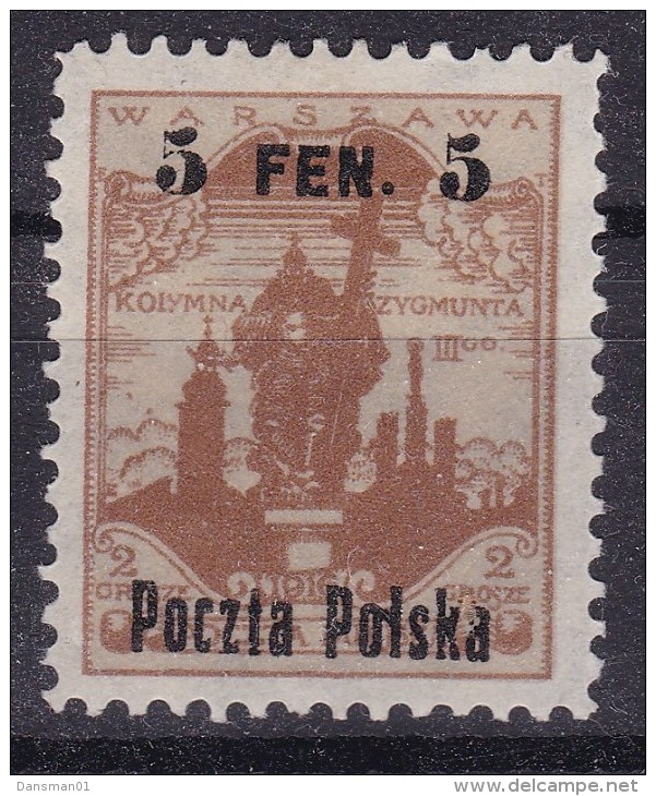 POLAND 1918  Warsaw Ovpt Fi 2 B6 Mint Hinged - Ungebraucht