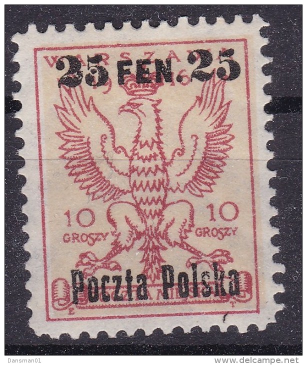 POLAND 1918  Warsaw Ovpt Fi 4 B10 Mint Hinged - Ungebraucht