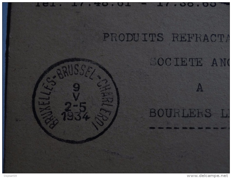 Carte,Obl Ambulant"Bruxelles-Charleroi" - Ambulantes