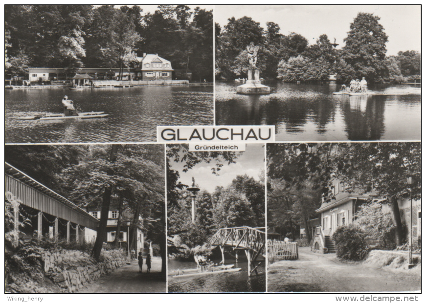 Glauchau - S/w Mehrbildkarte 3 - Glauchau