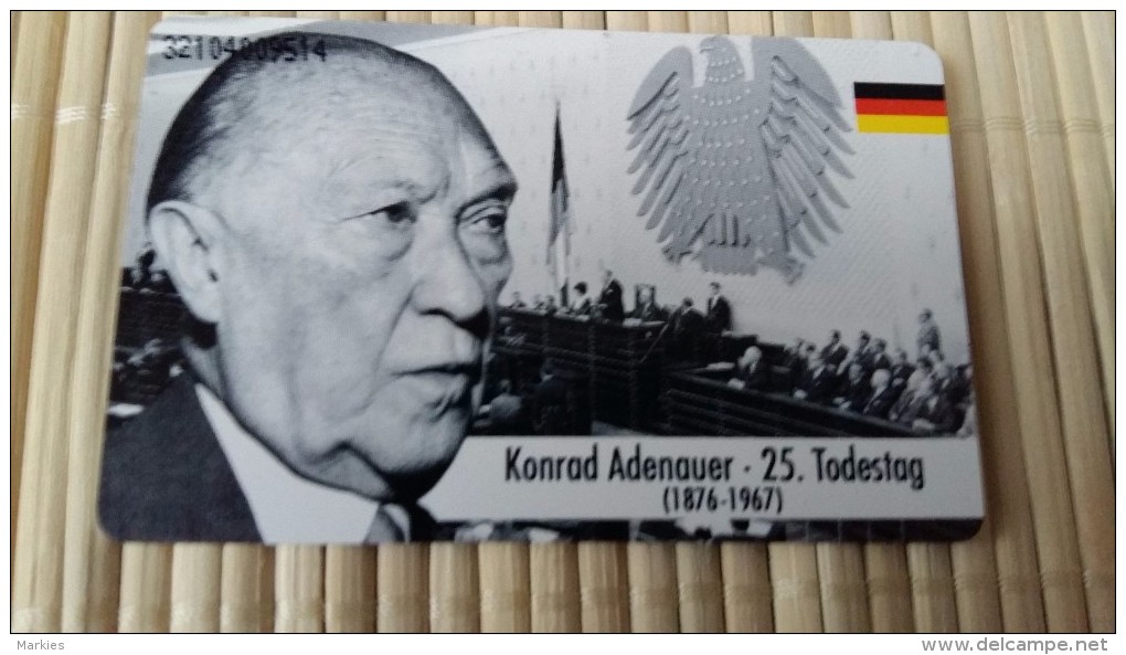 Phonecard Konrad Adenauer  (Mint,Neuve) Only 5000 Made Rare 2 Scan - O-Series: Kundenserie Vom Sammlerservice Ausgeschlossen