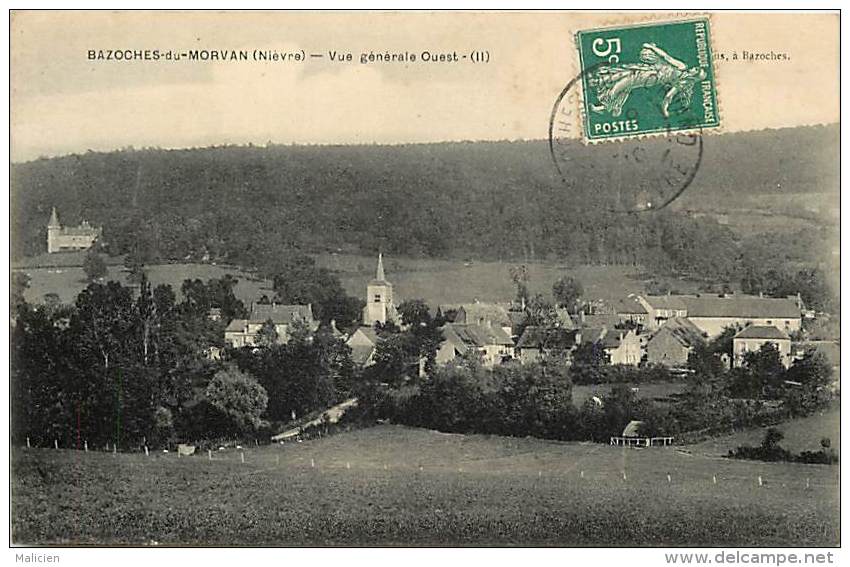 - Depts Divers - Ref-EE370 - Nievre - Bazoches Sur Morvan - Vue Generale Cote Ouest  (II) - Carte Bon Etat - - Bazoches