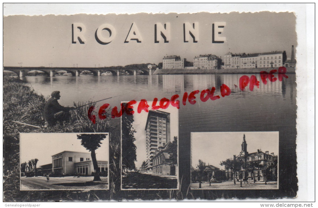 42 - ROANNE - PONT SUR LA LOIRE - GARE ROUTIERE- GRATTE CIEL -HOTEL DE VILLE - Roanne