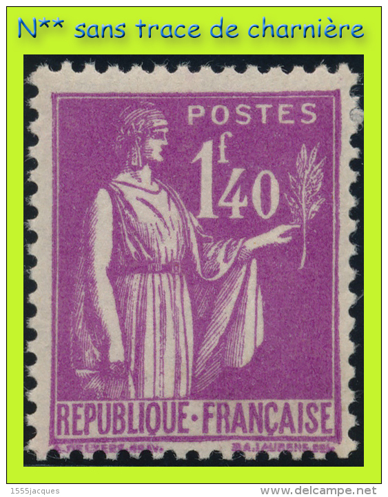 N° 371 TYPE PAIX 1937-39 - N** SANS TRACE DE CHARNIÈRE - - 1932-39 Vrede