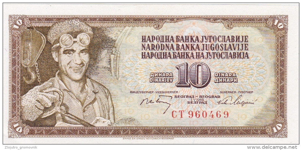 10 Dinara 1968 UNC ! - Jugoslawien