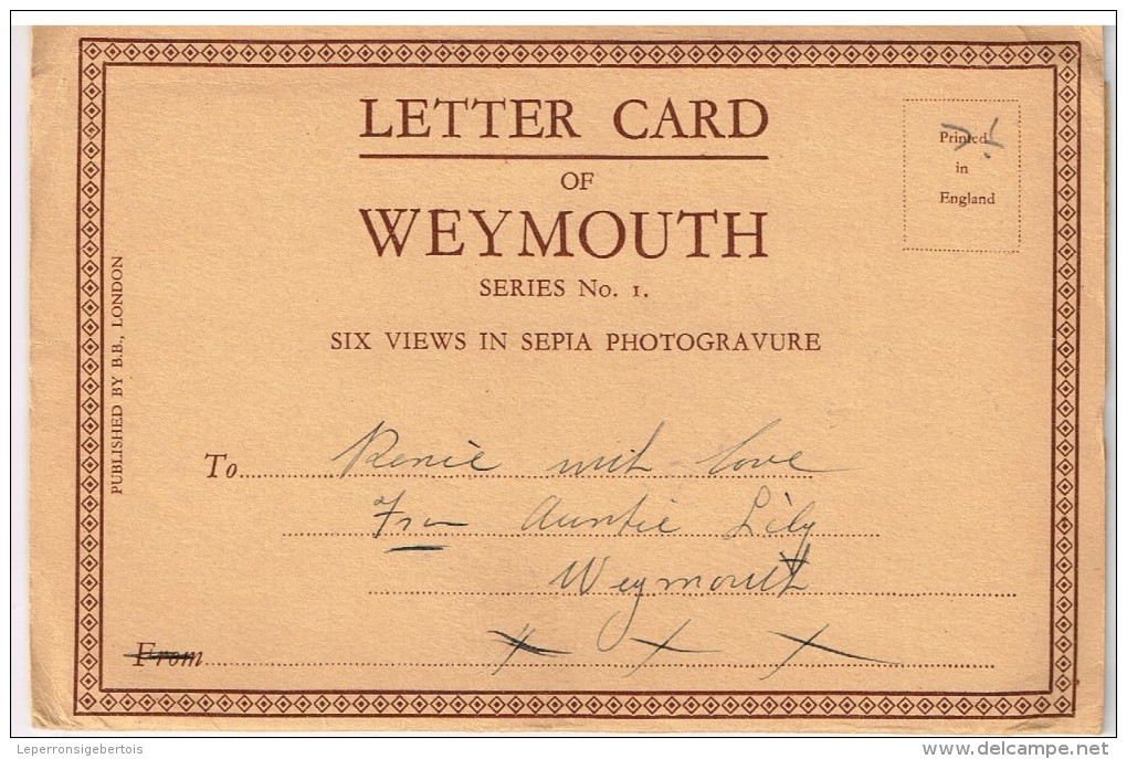 CPA Enveloppe De 6 Cartes Anciennes  De Weymouth - Weymouth