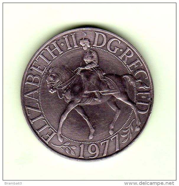 Medaglia/moneta Inglese  Commemorativa Del 25° Dell'Ascesa Di Elisabetta II  "Elizabeth II" DG REG FD  Anno 1977 - Maundy Sets & Commémoratives