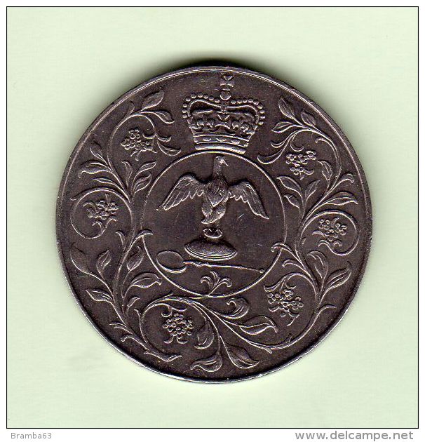 Medaglia/moneta Inglese  Commemorativa Del 25° Dell'Ascesa Di Elisabetta II  "Elizabeth II" DG REG FD  Anno 1977 - Maundy Sets & Gedenkmünzen