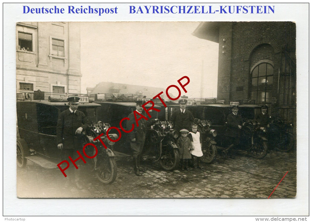 BAYERISCHZELL-Reichpost-DREIRAD-AUTO-Briefträger-AUTOMOBILE-Dt POST-Facteurs-Voiture Tricycle-CARTE PHOTO Allemande- - Miesbach