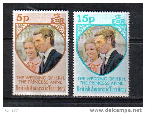 Z838A - BRITISH ANTARTIC TERRITORY, 1973 : Royal Wedding Ann And Mark  *** - Nuovi