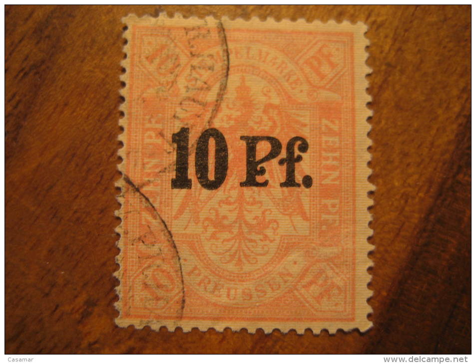 PREUSSEN Prussia 10 Pf Stempelmarke Revenue Fiscal Tax Postage Due Official GERMANY - Sonstige & Ohne Zuordnung