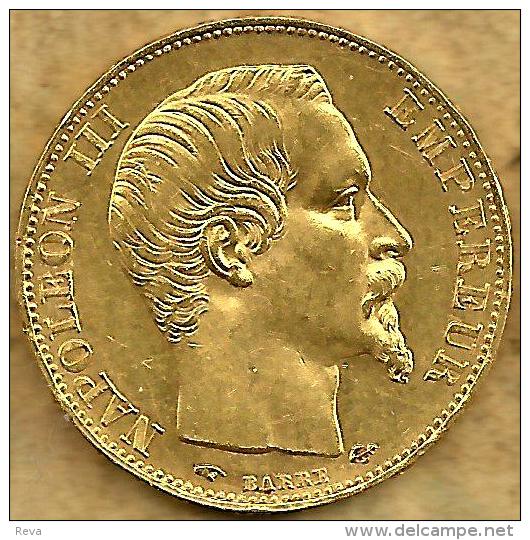 FRANCE 20 FRANCS LAUREL LEAVES FRONT NAPOLEON III HEAD BACK 1857 A AU GOLD KM? EF READ DESCRIPTION CAREFULLY!! - Other & Unclassified