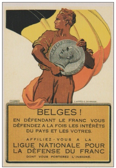 CP - BELGIQUE - Carte  56  Du SOIR - Ligue Nationale Pour La Défense Du Franc. - Autres & Non Classés