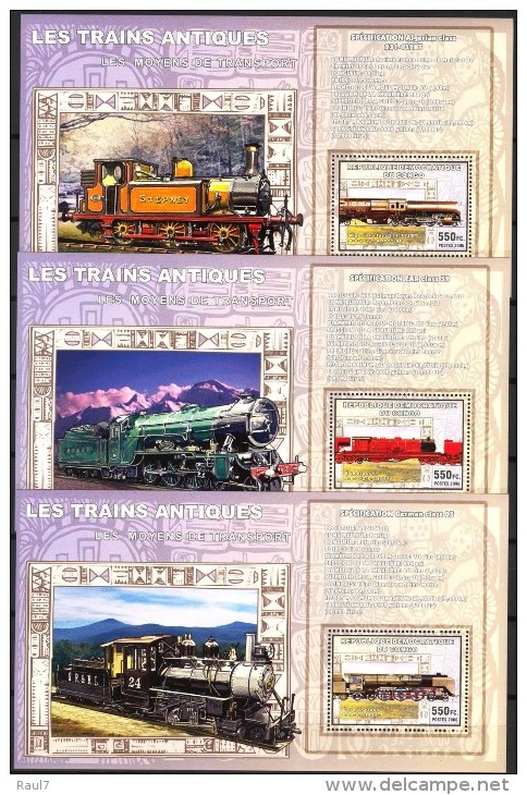 R. D. Du Congo 2006 - Trains Classiques I - 3 BF ** Neufs // Mnh - Ongebruikt