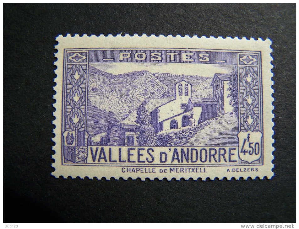 ANDORRE PRINCIPAT D´ANDORRA N° 90 ANNEE 1937 NEUF* CHARNIERE - Nuevos