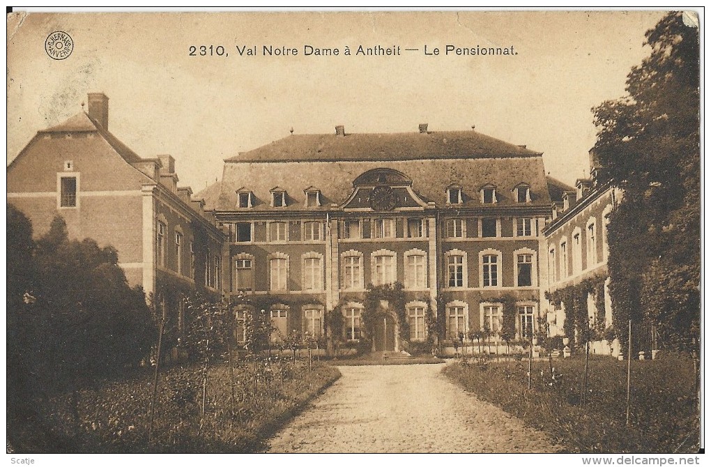 Antheit.   Val Notre-Dame à Antheit;  Le Pensionnat  1913  Naar  Schaerbeek - Wanze