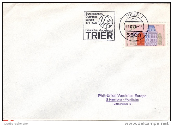 ARCH-L45 - ALLEMAGNE N° 711 Sur Lettre FDC Année Patrimoine Architectural - 1971-1980