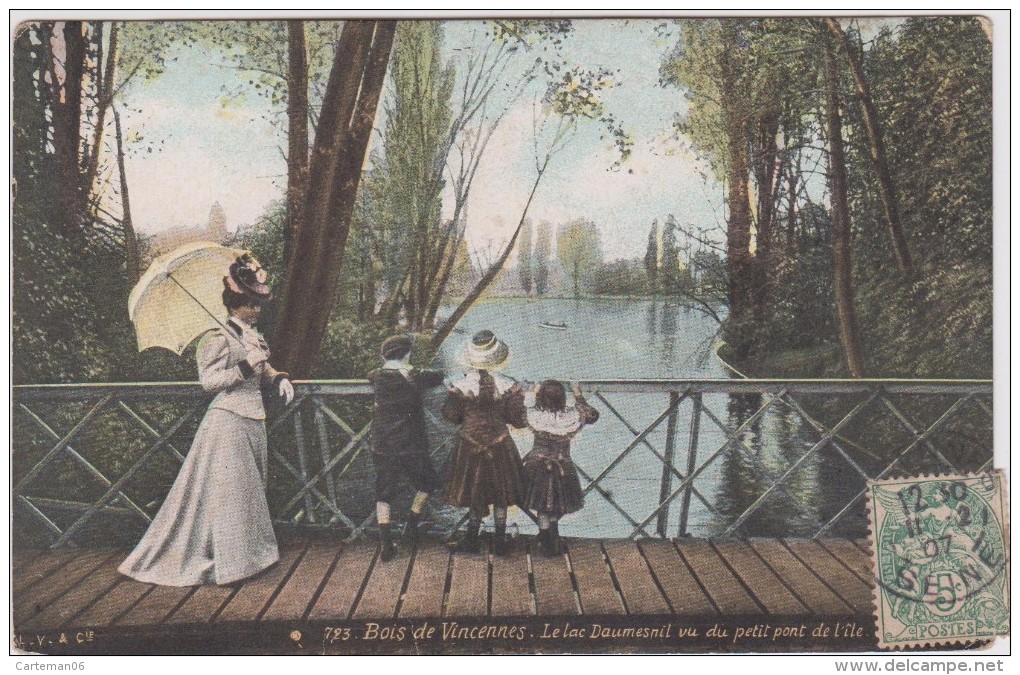 75 - Paris 12° - Bois De Vincennes - Le Lac Daumesnil Vu Du Petit Pont De L'île - Editeur: L.V & Cie N° 723 - Arrondissement: 12