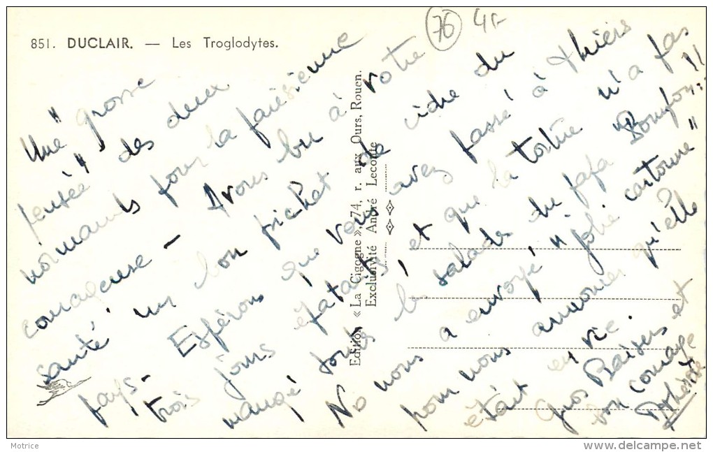 DUCLAIR - Les Troglodytes. - Duclair