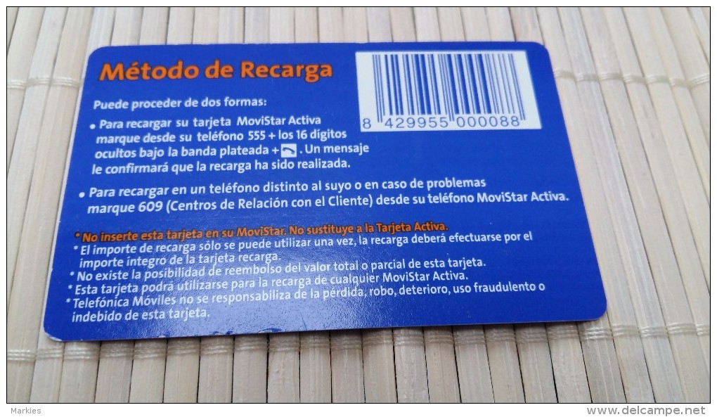 Prepaidcard Tefonica Spain Used 2 Scans - Telefonica