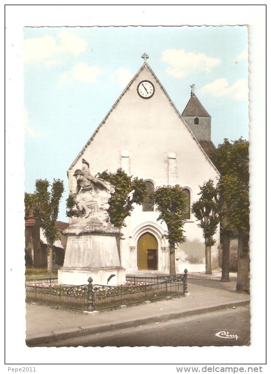 CPSM 28 JOUY L'Eglise & Le Monuments Au Morts - Jouy