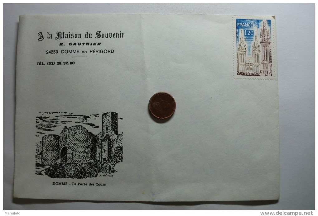 Enveloppe Publicité - à La Maison Du Souvenir R. Gauthier 24250 Domme En Périgord - Saint Pol De Léon - Sammlungen