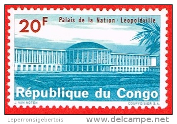 MNH** Congo 1964 Palais De La Nation N° 562 Valeur Faciale 20F - Autres & Non Classés