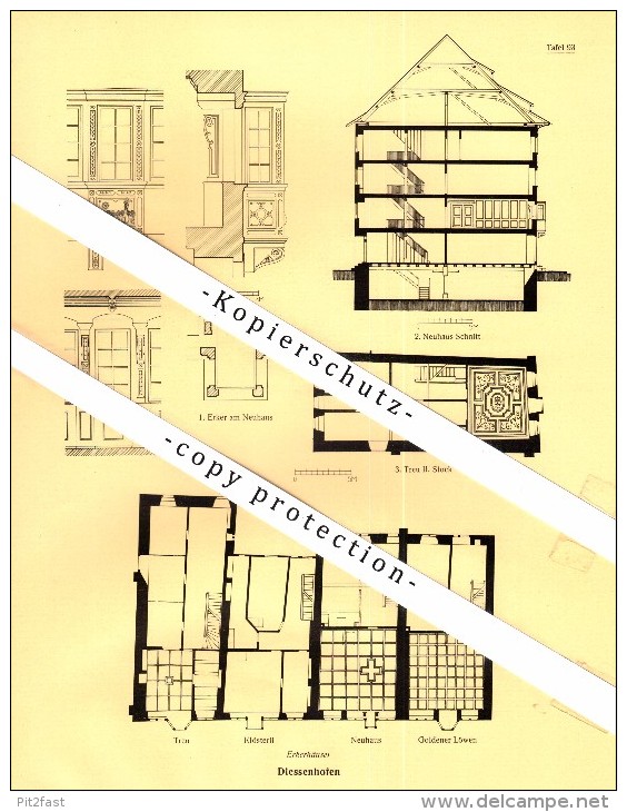 Photographien / Ansichten , 1928 , Diessenhofen , Thurgau , Prospekt , Architektur , Fotos !!! - Diessenhofen