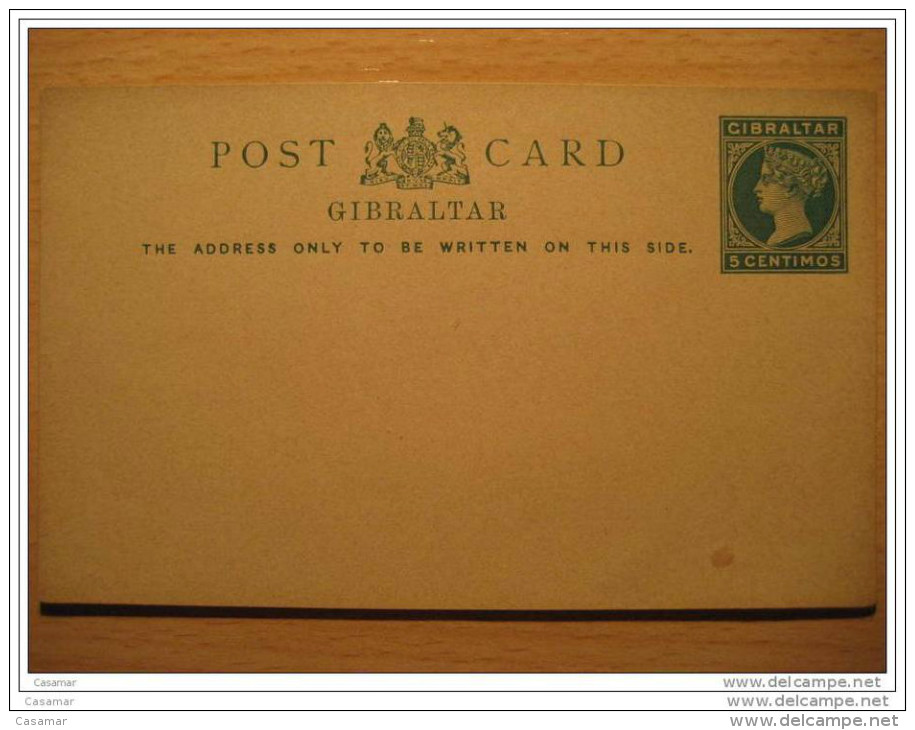 GIBRALTAR 5 Centimos Post Card Entero Postal Stationery British Colonies Colony GB UK España Spain Peñon - Gibraltar