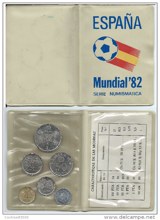 Espagne Coupe Du Monde '82 6 Pièce De Monnaie BU - Mint Sets & Proof Sets