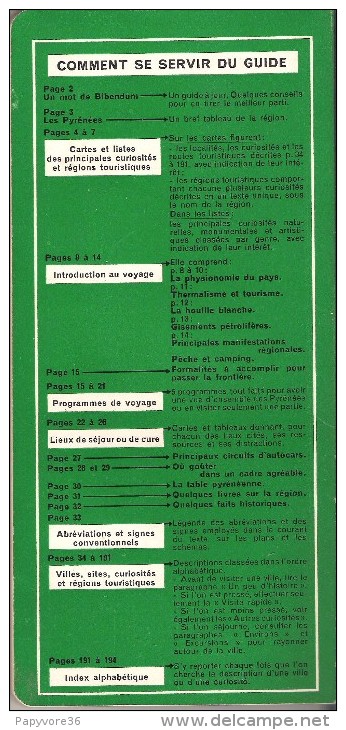 Guide Vert MICHELIN - " Pyrénées " - Année 1952-1953 - Michelin (guide)