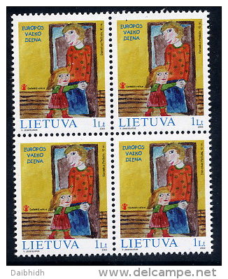 LITHUANIA 2002 Childrens Day Block Of 4 MNH / **.  Michel 806 - Lituania