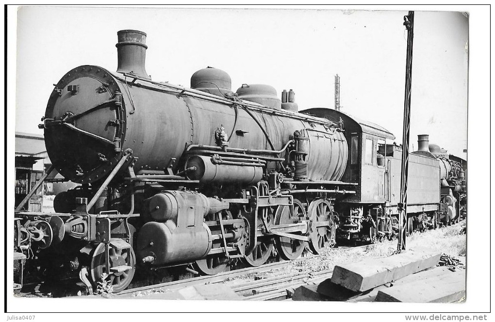 LOCOMOTIVE A VAPEUR Photographie Format Cpa Machine Gros Plan - Equipment