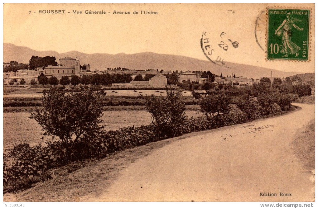 Bouches Du Rhone, Rousset, Vue Generale Avenue De L Usine   (voir Photo) - Rousset