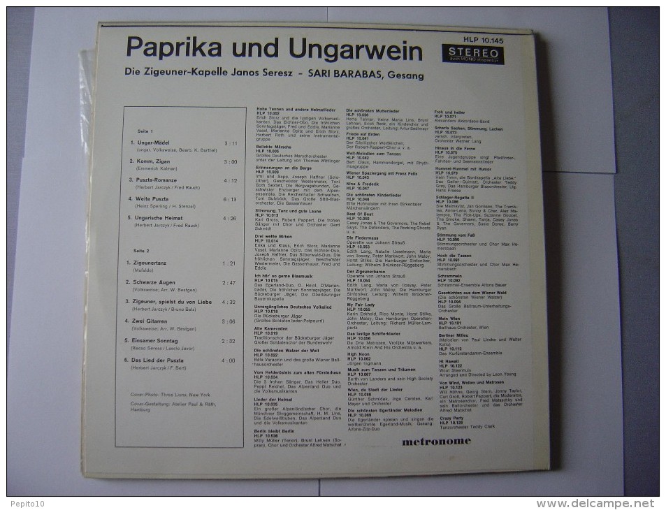 Vinyle---Paprika Und Ungarwein (LP) - Autres - Musique Allemande