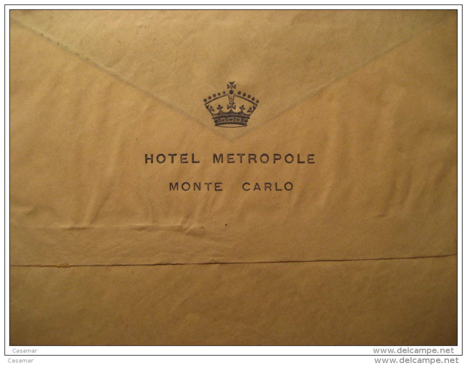 MONACO Monte-Carlo 1911 To Austria HOTEL METROPOLE Monte Carlo 3 Stamp On Cover - Covers & Documents