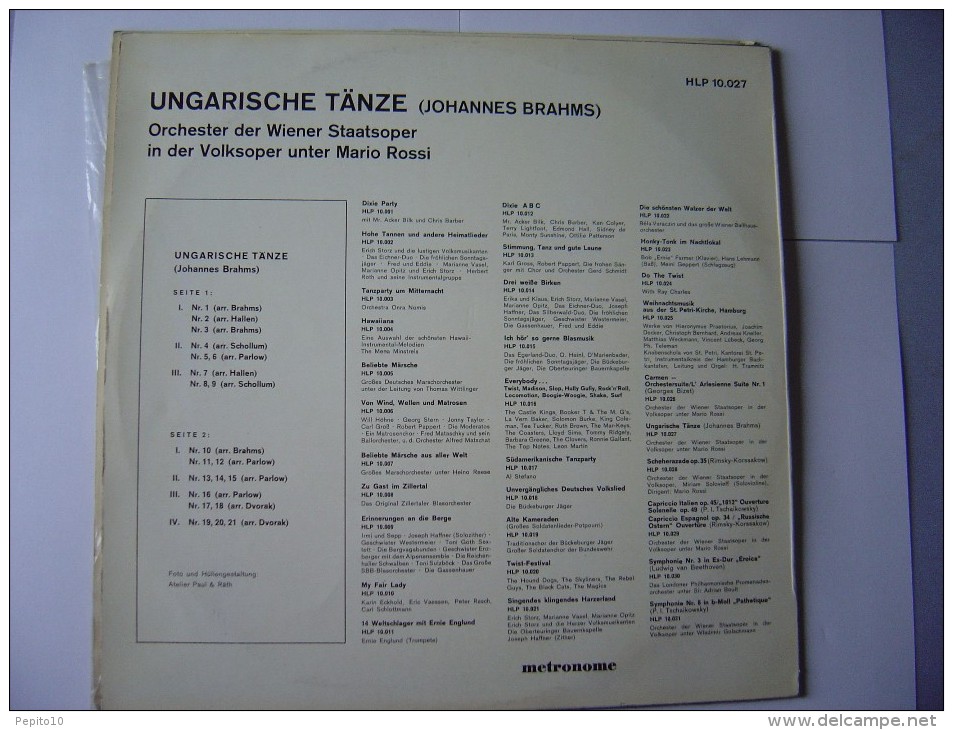 Vinyle---Ungarische Tänze De BRAHMS (LP) - Sonstige - Deutsche Musik