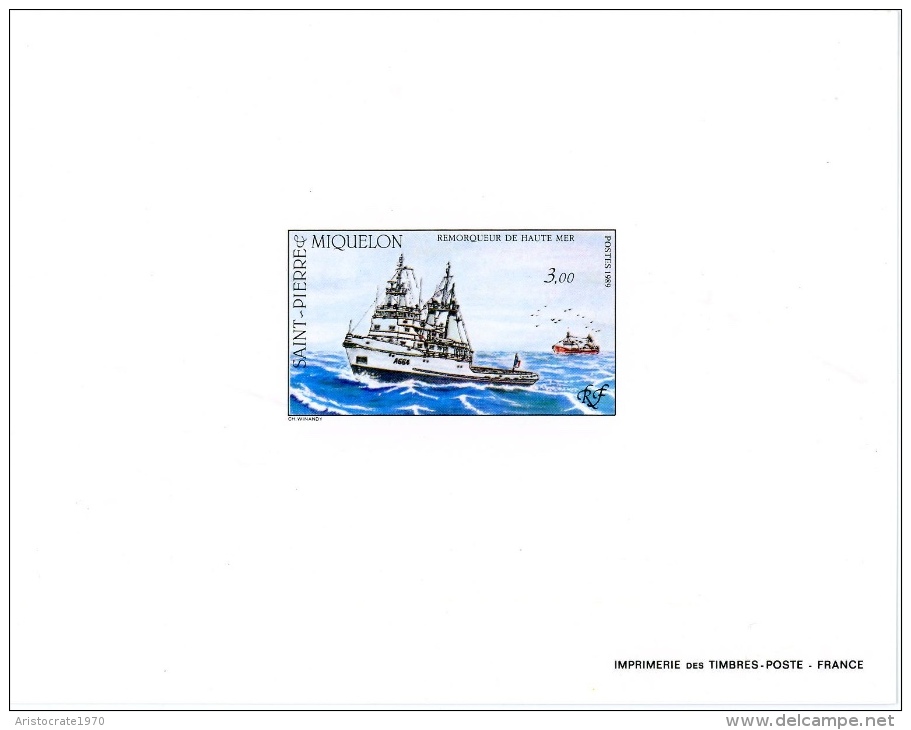 Miquelon Remorqueur Haute Mer - Sin Dentar, Pruebas De Impresión Y Variedades