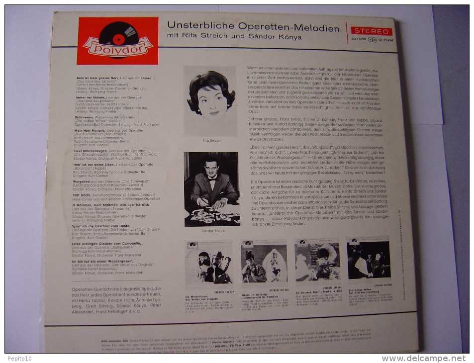 Vinyle---Unsterbliche Operetten-Melodien (LP) - Sonstige - Deutsche Musik