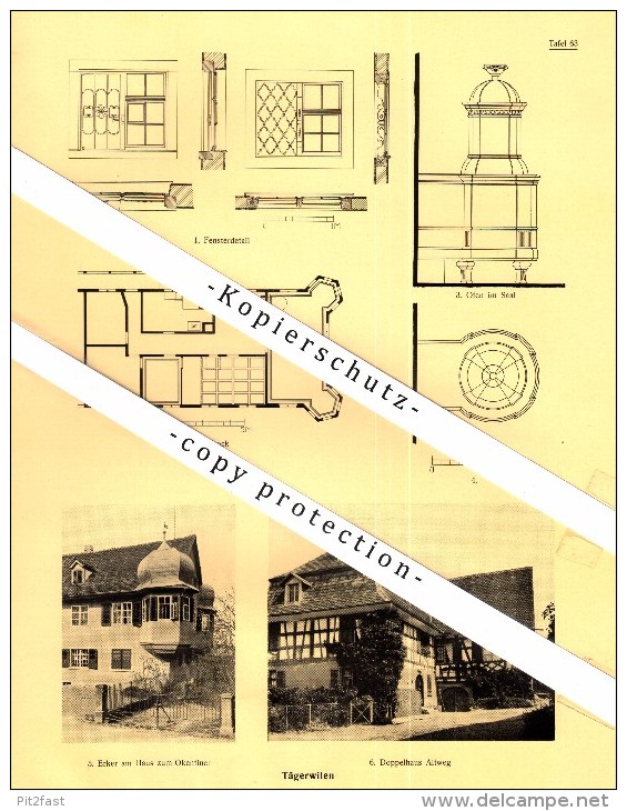 Photographien / Ansichten , 1928 , Gottlieben , Tägerwilen , Bez. Kreuzlingen , Prospekt , Architektur , Fotos !!! - Gottlieben