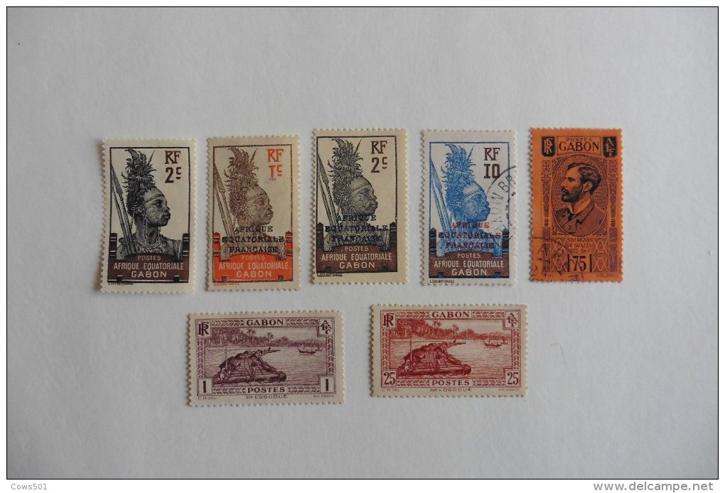 GABON : Ex Colonies Françaises :7 Timbres Oblitérés Et Nsg - Used Stamps