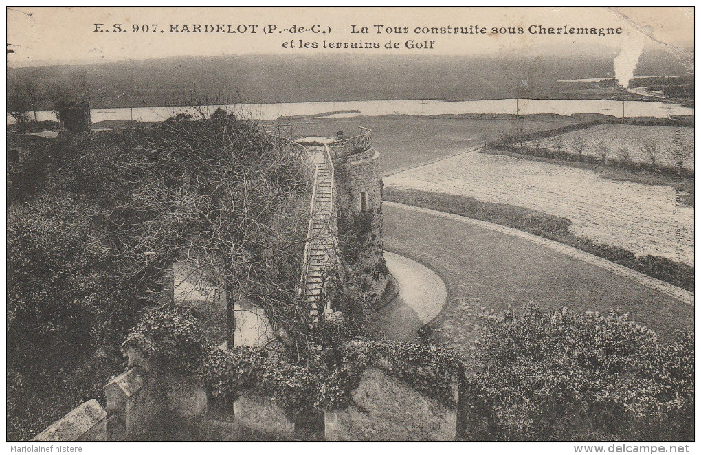 Dép. 62 - Hardelot - La Tour Construite Sous Charlemagne Et Les Terrains De Golf. E. S. 907 - Other & Unclassified