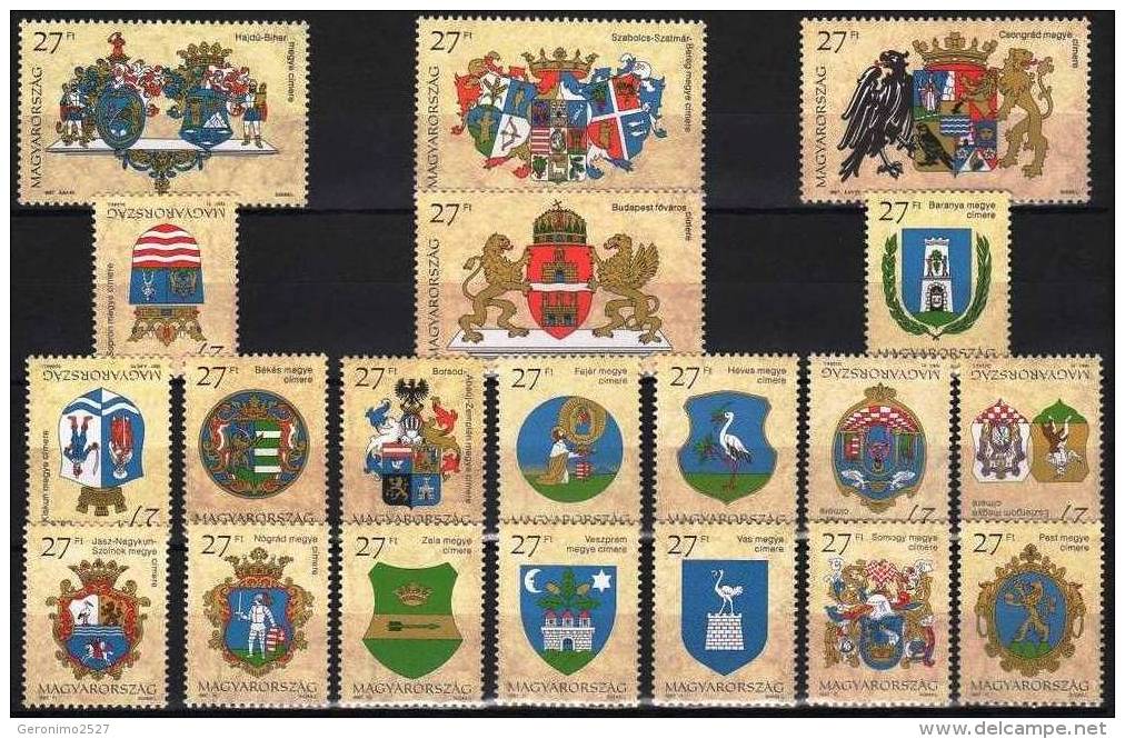 HUNGARY 1997 CULTURE History Bearings COAT Of ARMS - Fine Set MNH - Other & Unclassified