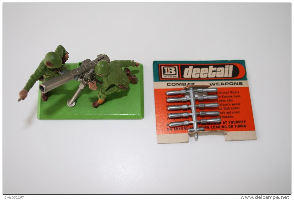 Britains Ltd, Deetail : US MORTAR AMERICANS, COMBAT WEAPENS, Made In England, *** - Britains
