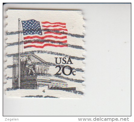 Verenigde Staten(United States) Rolzegel Met Plaatnummer Michel-nr 1522C Ya Plaat 4 - Ruedecillas (Números De Placas)