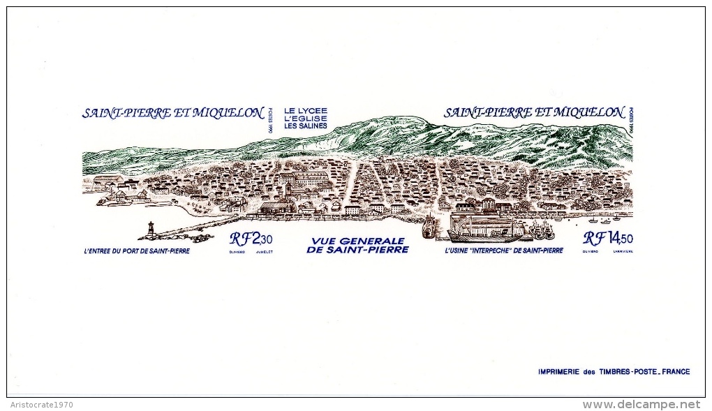 Miquelon Panorama St-pierre - Non Dentelés, épreuves & Variétés