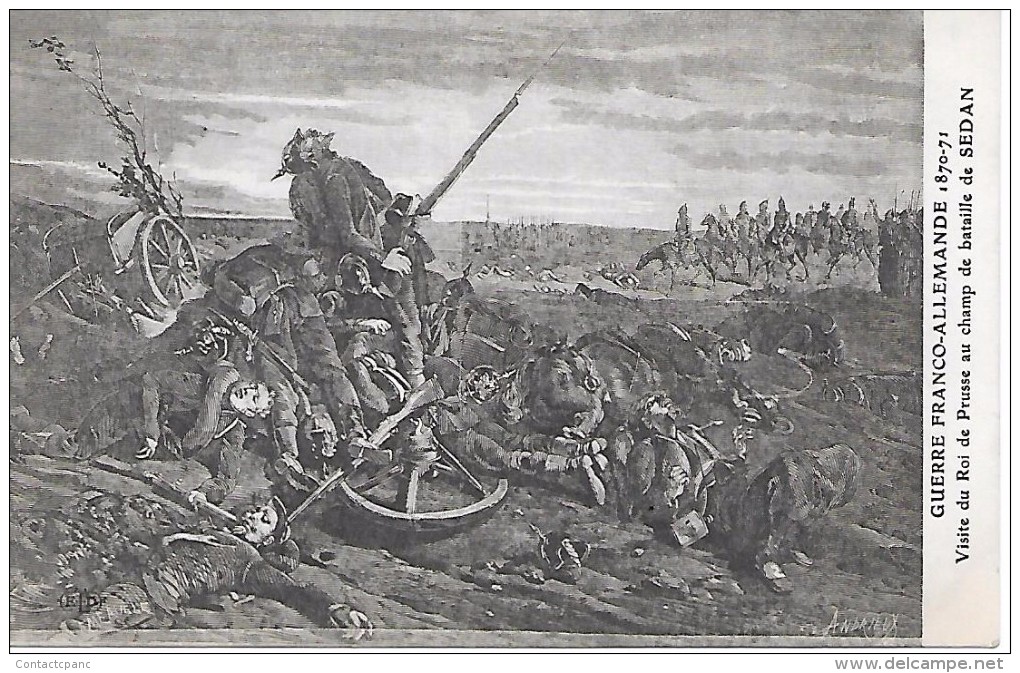 Guerre   1870  - 1871   -   SEDAN   ( Carte Illustrée Par Andrieux  ) - Andere Oorlogen