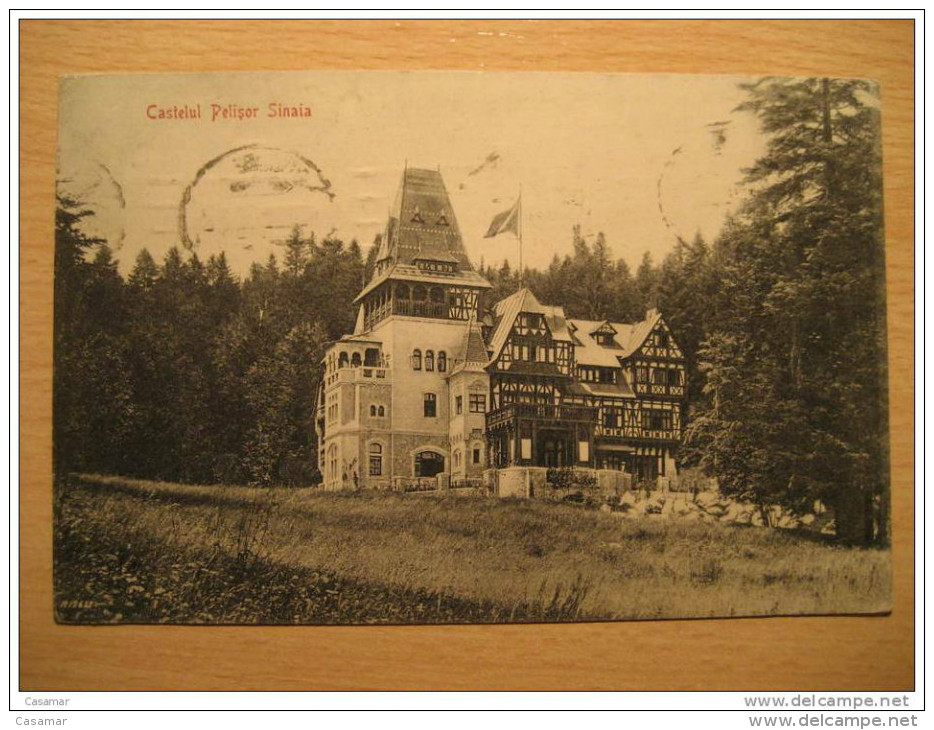 ROMANIA Bucharest 1909 To Berlin Germany Castle Chateau Castelul Pelisor Sinaia Post Card - Briefe U. Dokumente